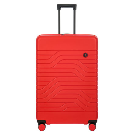 photo of Bric's 31" expandable spinner suitcase in bright red